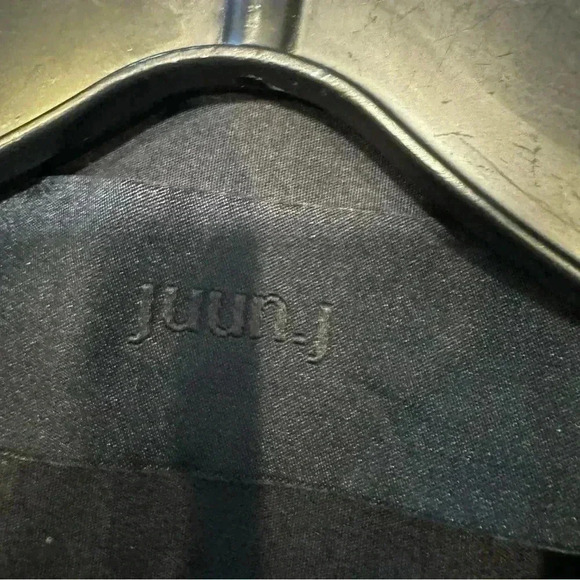 Juun.J Navy Blue Zippered Detail Button Down Shirt - Sz EU 46 US XL - Picture 7 of 12